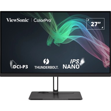 VIEWSONIC Monitor VP2776T-4K / 27", 3840 x 2160, IPS, 4K UHD, HDMI, DisplayPort, USB-C, LAN, crna
